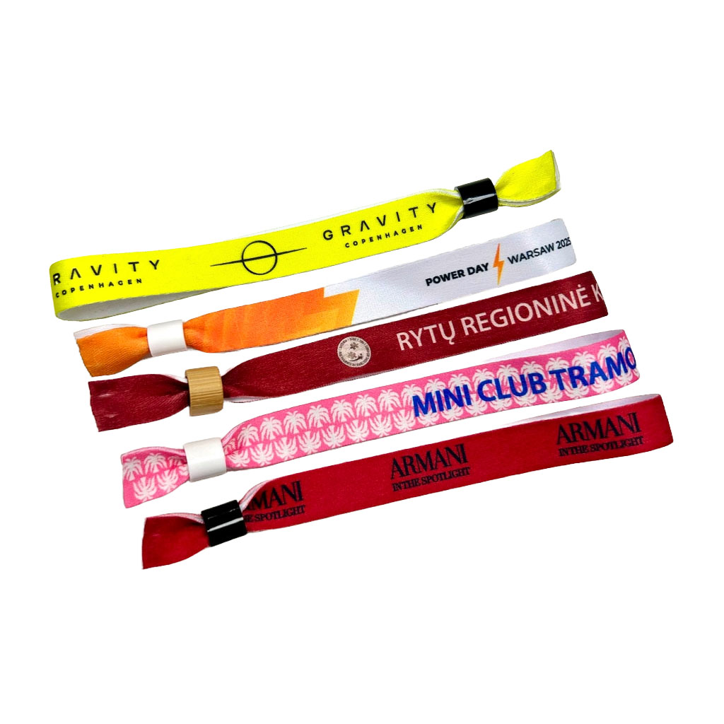 Medžiaginės kontrolinės apyrankės su spauda - Image 2