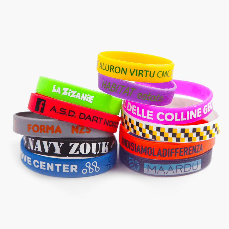 Silikoninės apyrankės su spauda