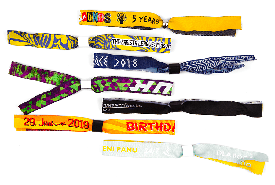 Renginių juostelės su siuvinėtu logotipu