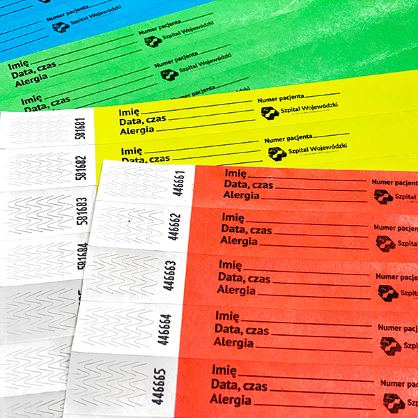 Identifikacinės pacientų juostelės „Tyvek“