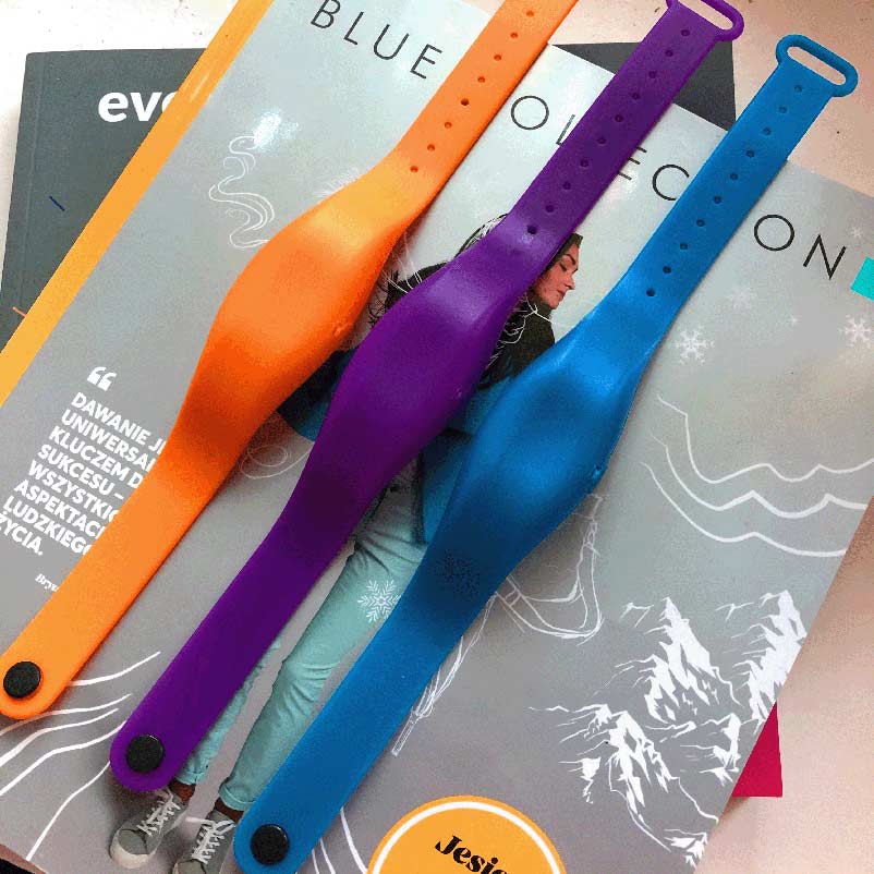 Dezinfekcinio skysčio apyrankė